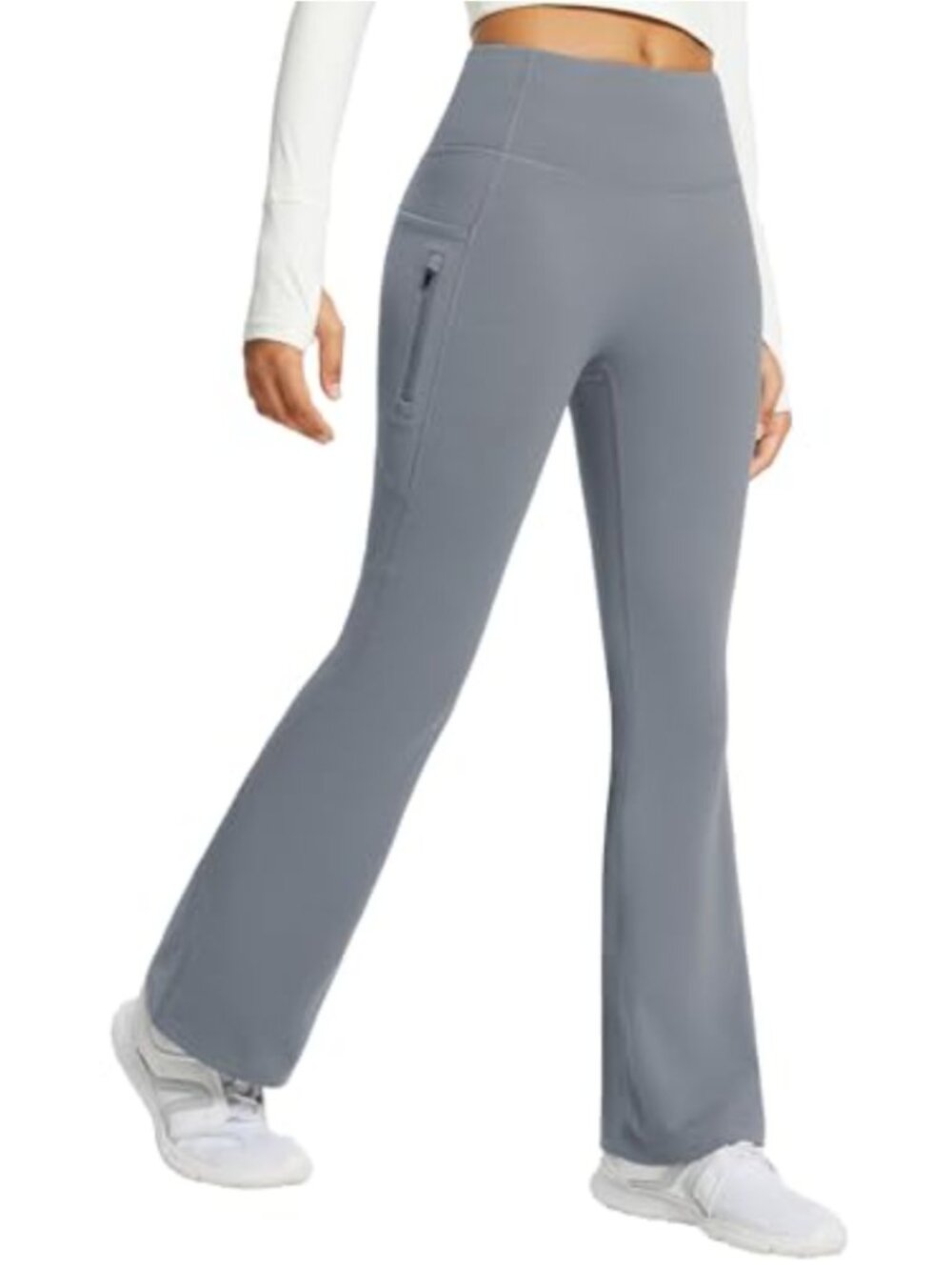 Fleece Lined Bootcut Yoga Pants Water Resistant Thermal Flare Leggings with